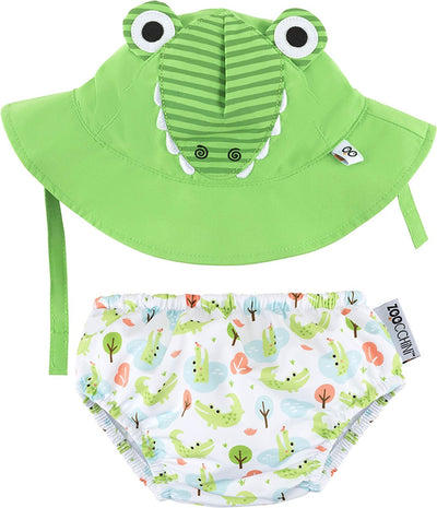 Ensemble de couches de bain UV Zoocchini Aidan l'alligator petit