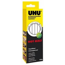 Cartouche de colle Uhu thermofusible transparente