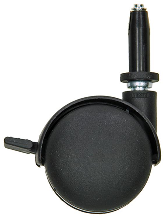 Mack by tente 1058958 - roue pivotante avec fourche de frein simple pp, avec manchon de serrage 50 mm | 5 pièces