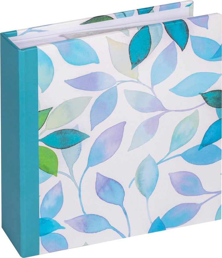 Walther me-363-l season - album mémo - format 22 x 22 cm - pages blanches - 200 photos 10x15 cm - bleu