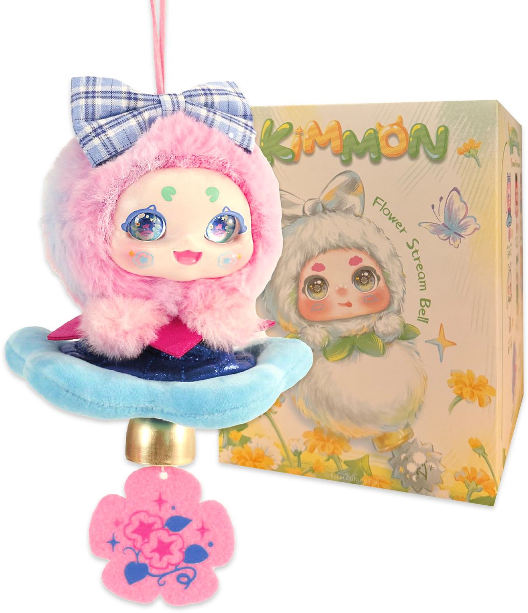 Kimmon pop-culture peluche série 'flower stream bell' - collection de boîtes aveugles - figurines à collectionner