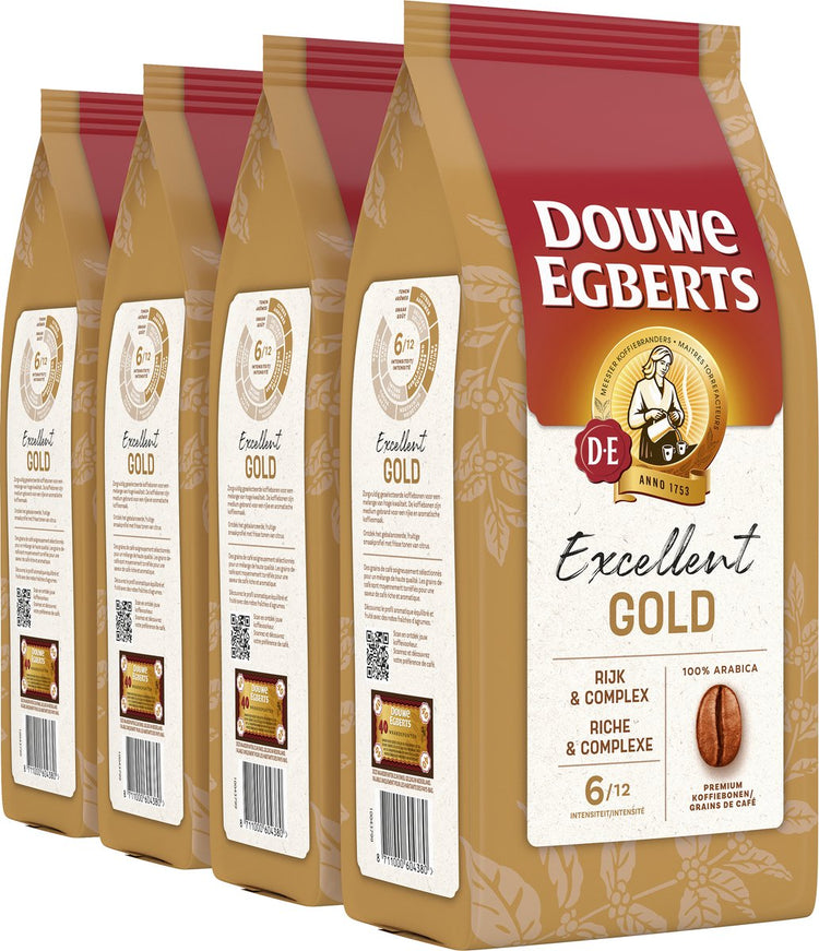 Douwe Egberts excellents grains de café dorés - 4 x 1 kg