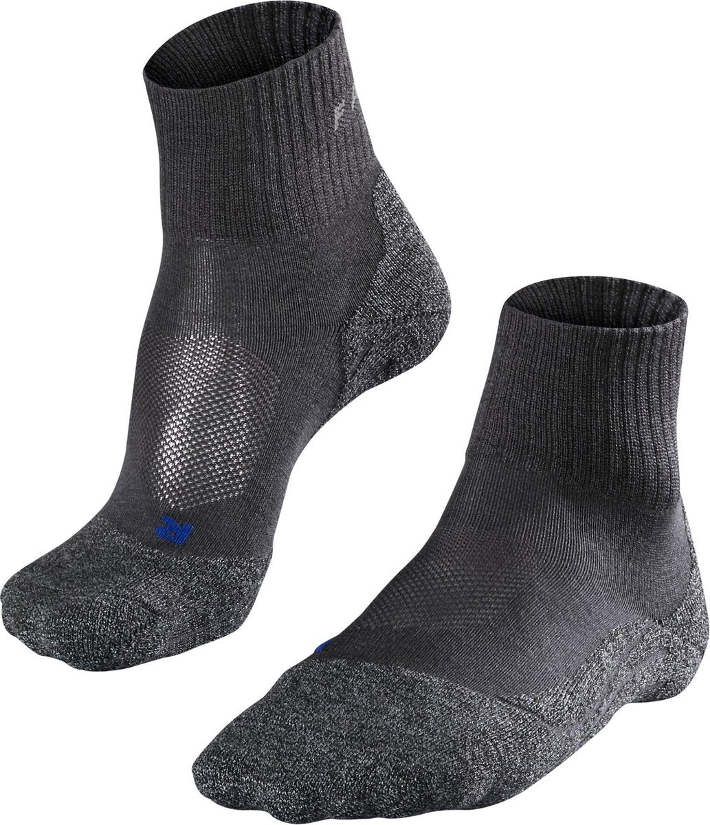 Falke tk2 cool chaussettes de marche courtes anti-ampoules en lyocell épais en matériau fonctionnel femme gris - taille 35-36
