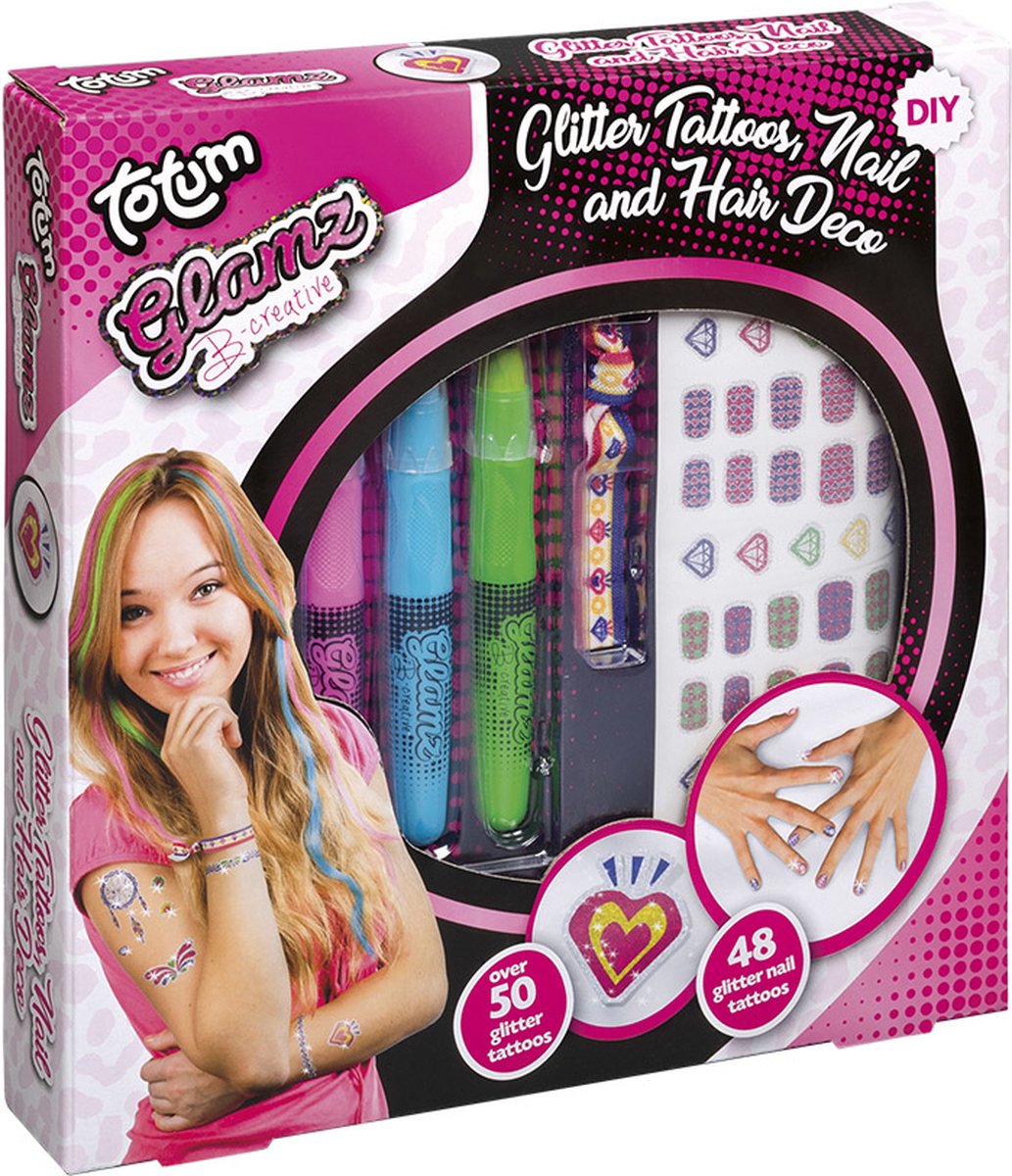 Tatouage de paillettes Glamz et craie