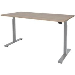 Bureau assis-debout Schavenburg Dextro Basic Pied en T Cerisier Havane