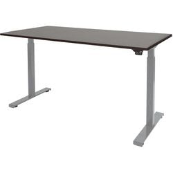 Bureau assis-debout Schavenburg Dextro Basic piètement en T Chêne Logan