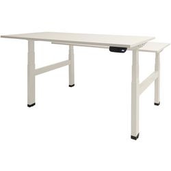 Bureau assis-debout Schavenburg Dextro Plus Duo pied en T blanc lime