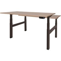 Bureau assis-debout Schavenburg Dextro Plus Duo T-Foot Havana Cherry