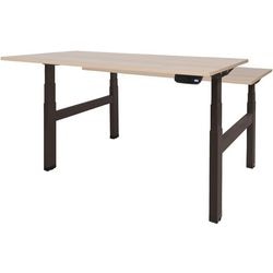Bureau assis-debout Schavenburg Dextro Plus Duo T-Foot Chêne Lindberg
