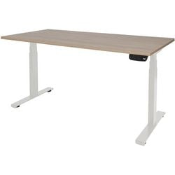 Bureau assis-debout Schavenburg Dextro Basic Pied en T Cerisier Havane
