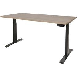 Bureau assis-debout Schavenburg Dextro Basic Pied en T Cerisier Havane