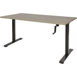 Bureau assis-debout Schavenburg Dextro pendule Pied en T Chêne Robson