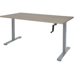 Bureau assis-debout Schavenburg Dextro pendule Pied en T Chêne Robson