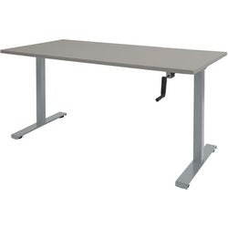 Bureau assis-debout Schavenburg Dextro pendule pied en T gris