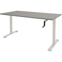 Bureau assis-debout Schavenburg Dextro pendule pied en T gris