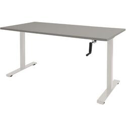 Bureau assis-debout Schavenburg Dextro pendule pied en T gris