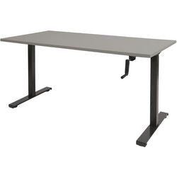 Bureau assis-debout Schavenburg Dextro pendule pied en T gris