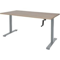 Bureau assis-debout Schavenburg Dextro pendule Pied en T Cerisier Havane