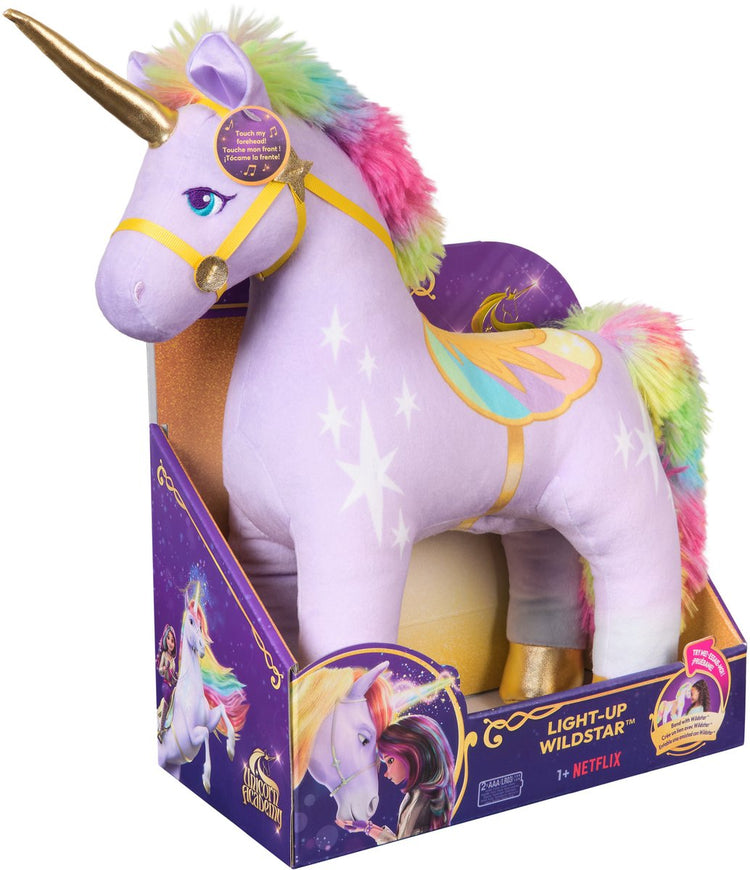 Peluche Unicorn Academy (38 cm) Licorne Wildstar (avec son lumineux)