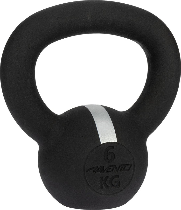 Kettlebell Avento - 6 kg - fonte - noir gris argenté