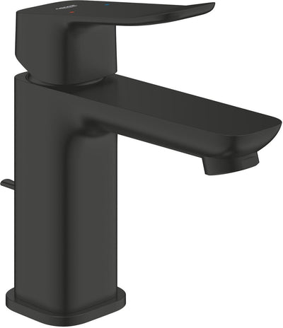 Mitigeur lavabo Grohe Dice - taille S - économie d'eau - avec vidage - noir mat