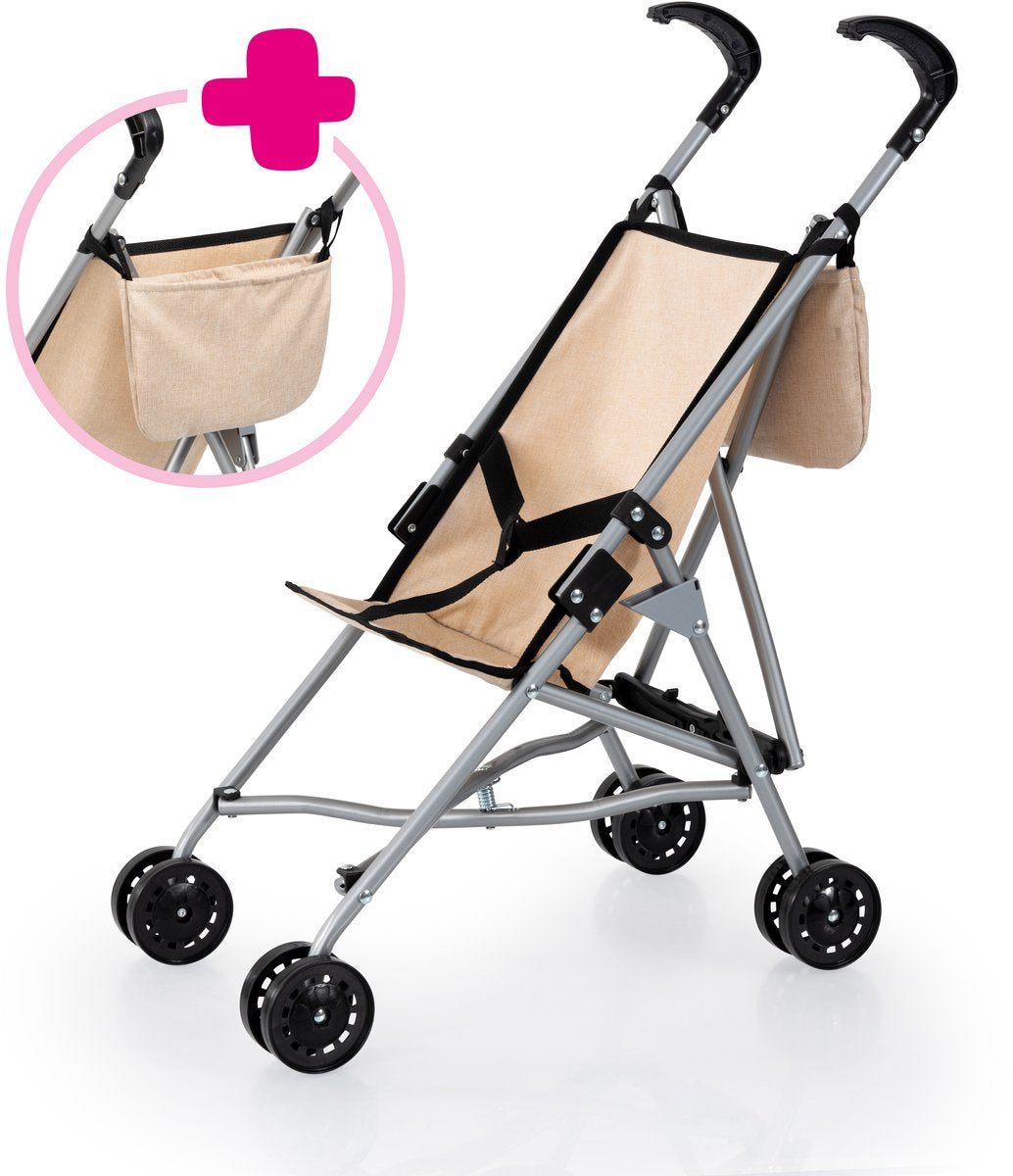 Landau de poupée design Bayer avec sac beige