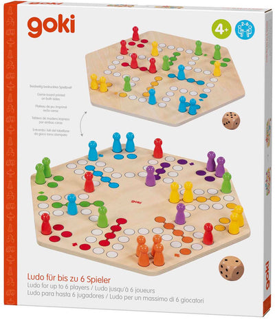 GOKI WOODEN LUDO GAME 6 Joueurs