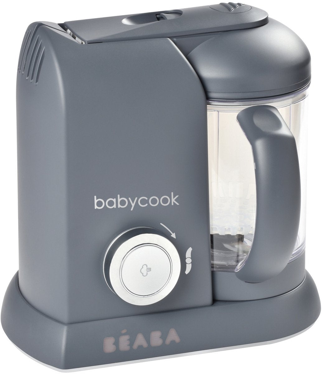 Béaba babycook solo® - Mixeur cuiseur vapeur 4 en 1 - préparateur bébé - bol 1100 ml - robot culinaire - gris foncé