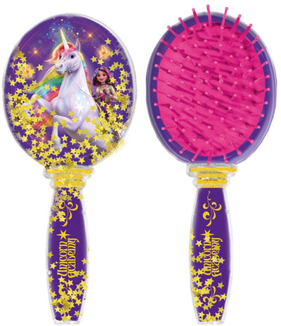 Jouets Totum Unicorn Academy - Brosse à cheveux avec paillettes mobiles - Accessoires pour cheveux - Jouets de jeu de rôle de beauté pour enfants pour filles à partir de 3 ans