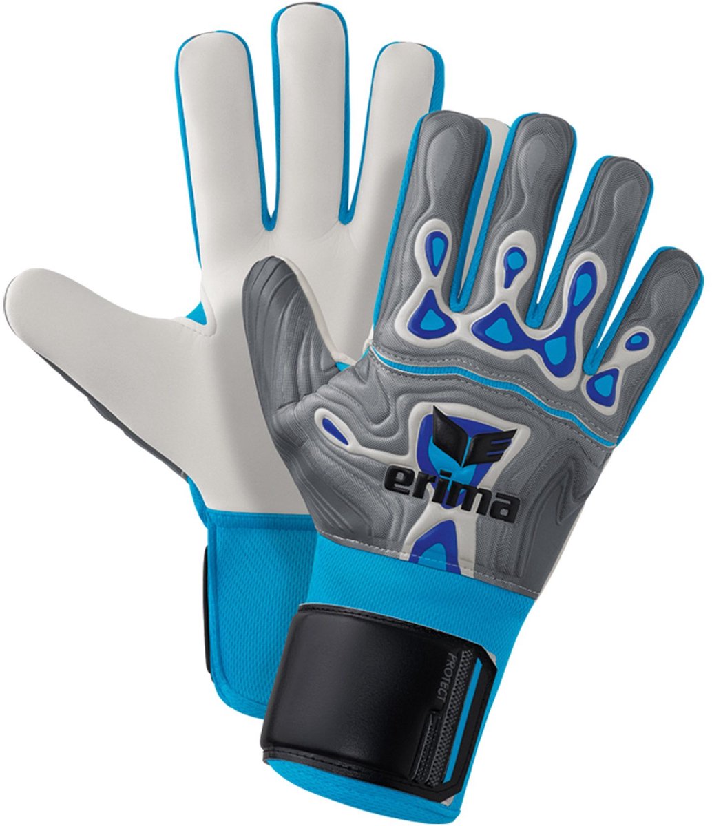 Erima gants de gardien flex-ray protector enfants - gris bleu | taille : 6