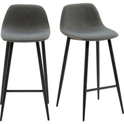Tabouret de bar paper flow tissu gris