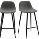 Tabouret de bar paper flow tissu gris