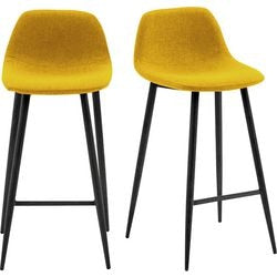 Tabouret de bar paper flow tissu doré