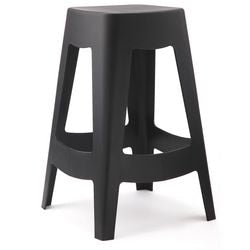 Tabouret de bar paperflow plastique noir
