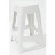 Tabouret de bar paperflow plastique blanc