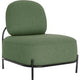 Chaise visiteur paper flow tissu vert
