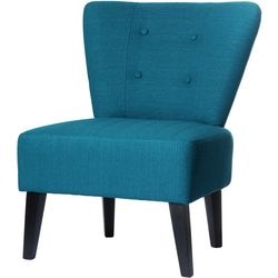 Chaise d'accueil paper flow tissu bleu