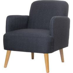 Chaise d'accueil Brooks tissu paperflow noir