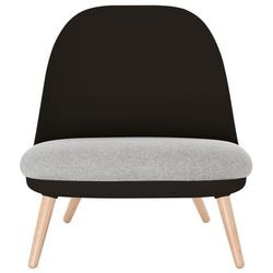 Chaise d'accueil paper flow tissu noir