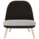 Chaise d'accueil paper flow tissu noir
