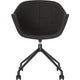 Chaise visiteur paper flow tissu noir