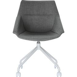 Chaise visiteur paper flow tissu noir