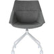 Chaise visiteur paper flow tissu noir