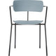 Chaise visiteur paperflow plastique bleu