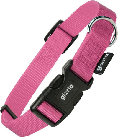 Collier pour chien Gloria lisse rose taille s (27-37 cm)