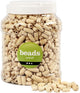 Perles en bois Creativ Company, taille 5-28 mm, diamètre du trou 2,5-3 mm, env. 1462 pièces, 850 g, 2 l 1 seau