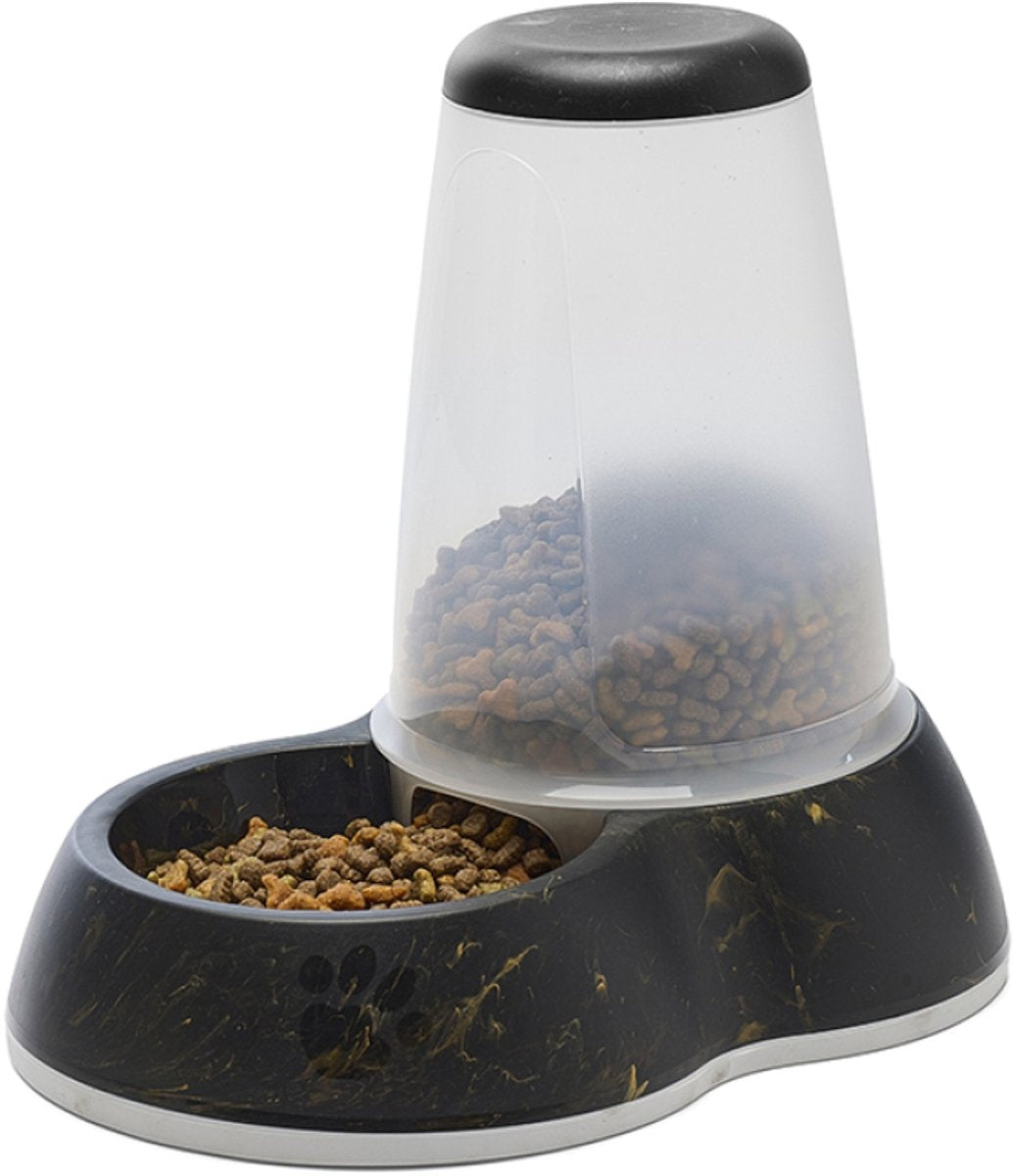 Distributeur d’alimentation Savic boucle marbre noir or