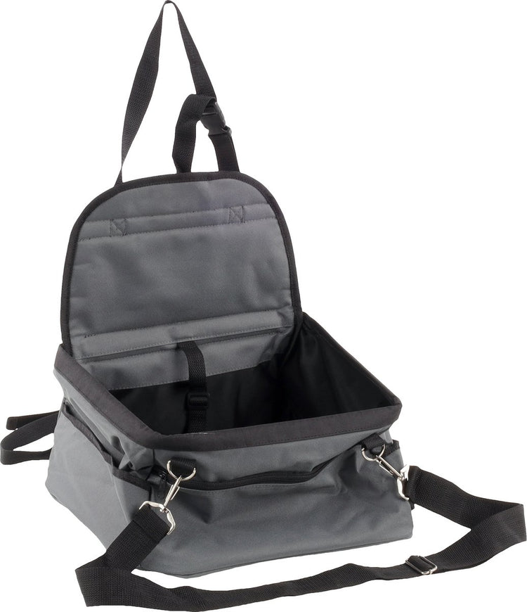 Siège auto Flamingo pour chien – siège auto ona gris – 36x33x20cm – pliable et lavable – sûr et compact