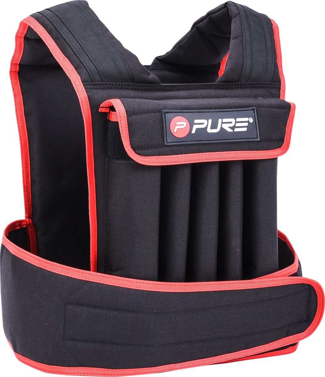 Pure2improve - gilet lesté avec remplissage de sable - poids réglable - jusqu'à 20 kg