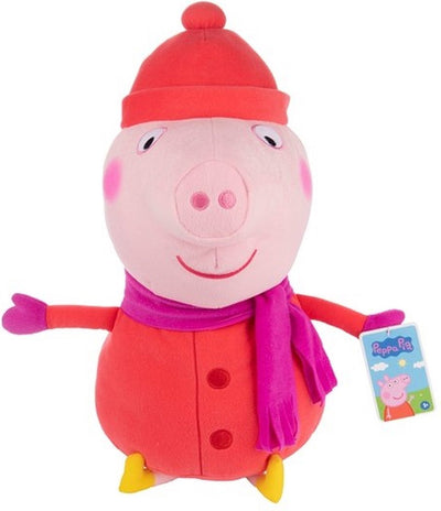Peluche Sambro Peppa Pig - Peluche Peppa 50 cm - Édition hiver